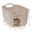 Koszyk do przechowywania beżowy 30x19xh17 cm