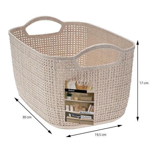 Koszyk do przechowywania beżowy 30x19xh17 cm