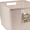 Koszyk do przechowywania beżowy 35x29x22 cm