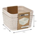 Koszyki do przechowywania 2 szt beżowe 12x12x6 cm