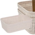 Koszyki do przechowywania 2 szt beżowe 19x13x6 cm