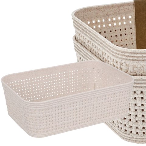 Koszyki do przechowywania 2 szt beżowe 19x13x6 cm