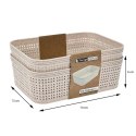 Koszyki do przechowywania 2 szt beżowe 19x13x6 cm