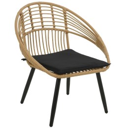 Krzesło rattanowe z poduszką 71x65x80 cm