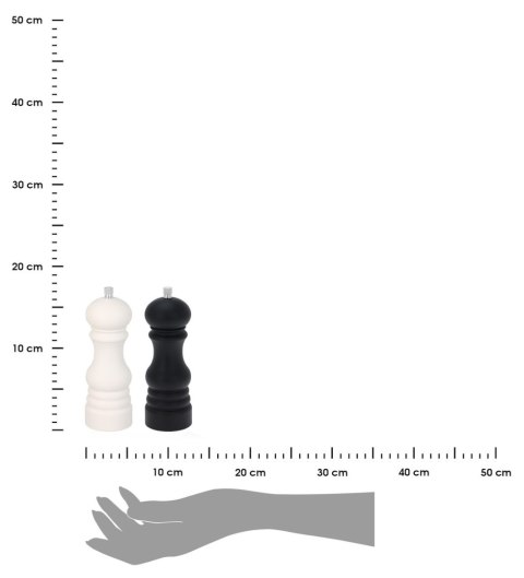 Młynek ręczny do pieprzu i soli komplet 2 szt
