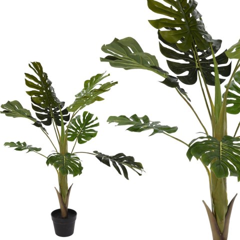 Monstera sztuczna w czarnej donicy 110 cm