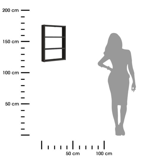 Półka kuchenna wisząca PERA czarna
