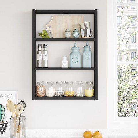 Półka kuchenna wisząca PERA czarna