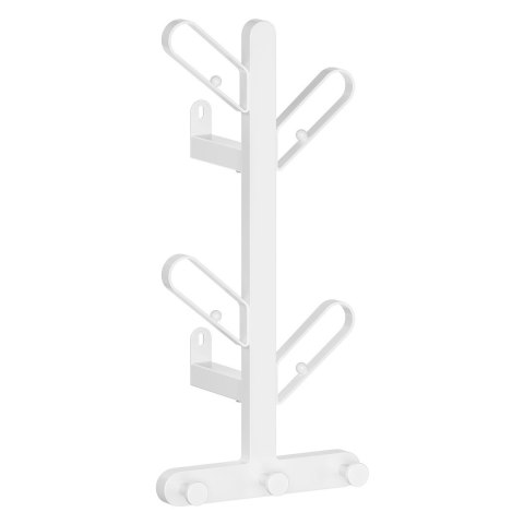Ścienny wieszak na ubrania biały