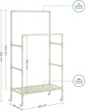 Stojący wieszak na ubrania 162 cm ecru