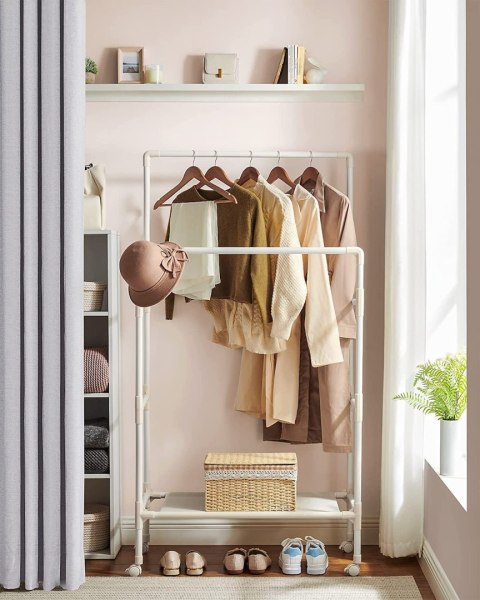 Stojący wieszak na ubrania 162 cm ecru