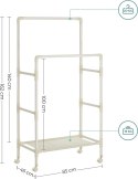 Stojący wieszak na ubrania 162 cm ecru