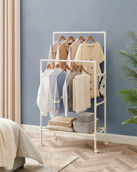 Stojący wieszak na ubrania 162 cm ecru