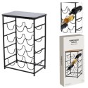 Stojak na wino z czarnym blatem 40x26xh60 cm