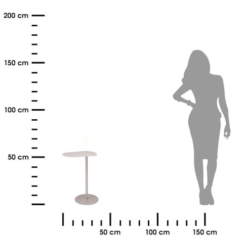 Stolik boczny metalowy piaskowy 35xh53 cm
