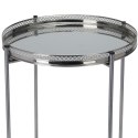 Stolik boczny metalowy srebrny 36xh47 cm