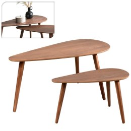 Zestaw dwóch stolików pomocniczych Walnut