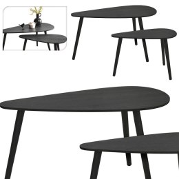 Zestaw dwóch stolików pomocniczych czarne