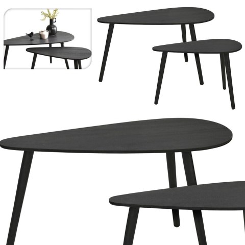 Zestaw dwóch stolików pomocniczych czarne