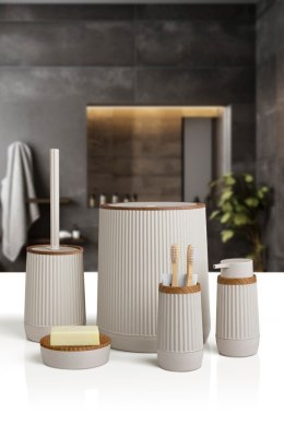 Zestaw łazienkowy 5 el Nida beż drewno