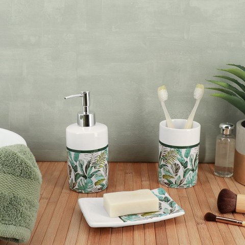 Dozownik do mydła Jardin z motywem liści
