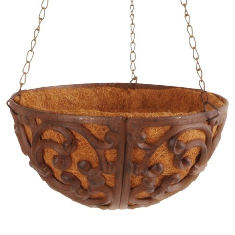 Kosz wiszący z wkładem kokosowym 25 cm