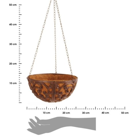Kosz wiszący z wkładem kokosowym 25 cm
