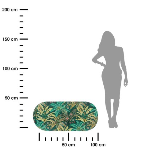 Mata antypoślizgowa owalna Litos liście