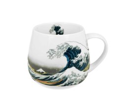 Porcelanowy kubek baryłka 430 ml Hokusai The Great Wave