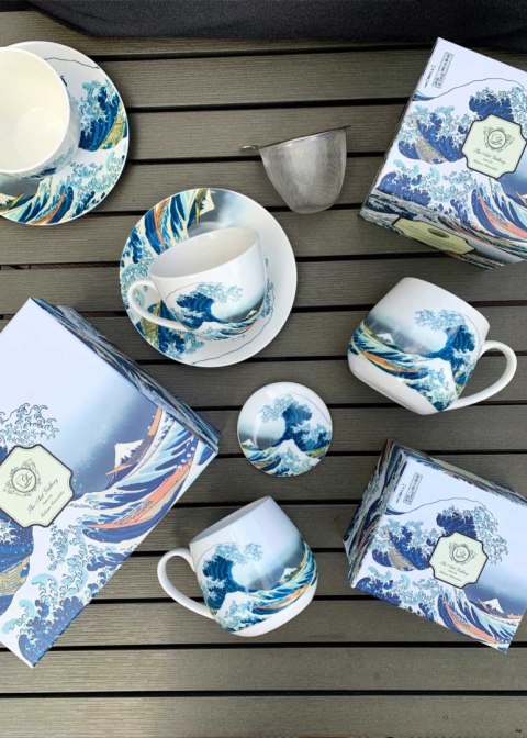 Porcelanowy kubek baryłka 430 ml Hokusai The Great Wave