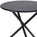 Stolik metalowy okrągły czarny 48 x h48 cm
