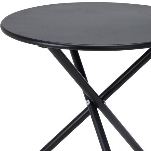 Stolik metalowy okrągły czarny 48 x h48 cm