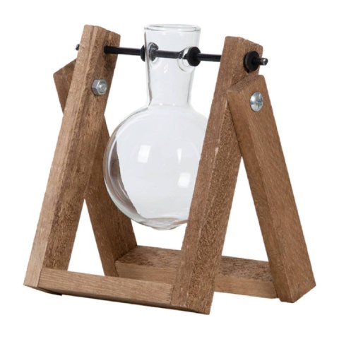 Wazon kolba w drewnianym stojaku