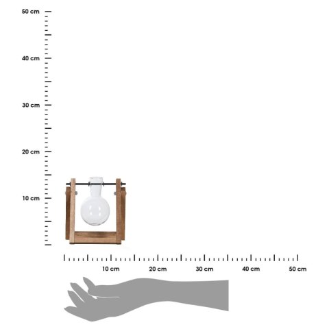 Wazon kolba w drewnianym stojaku