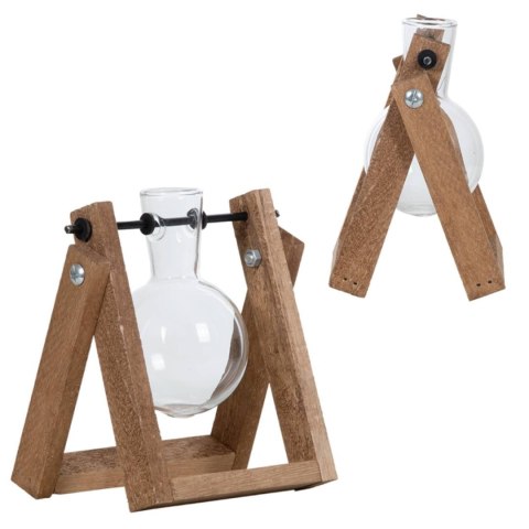 Wazon kolba w drewnianym stojaku