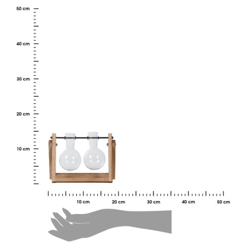 Wazony kolby w drewnianym stojaku