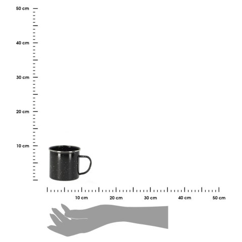 Kubek emaliowany czarny 350 ml