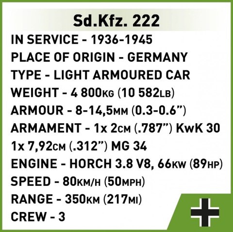 Klocki Sd.Kfz 222 502 klocki