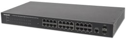 INTELLINET Switch zarządzalny 24x RJ45 Gigabit PoE+ 240W, 2x SFP 560559