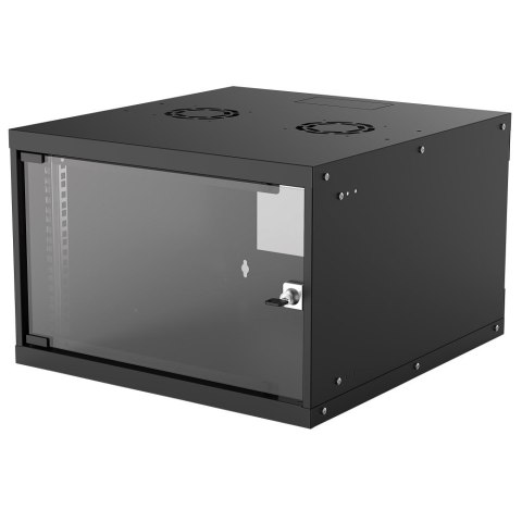 TECHLY Szafa wisząca Rack 19" 6U 540/560 czarna, do złożenia 714785