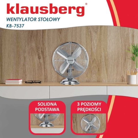 WENTYLATOR WIATRAK CYRKULACYJNY BIURKOWY KLAUSBERG KB-7537