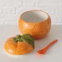 Ceramiczna cukiernica z łyżeczką Orange