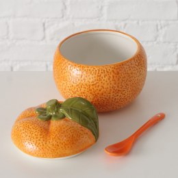 Ceramiczna cukiernica z łyżeczką Orange