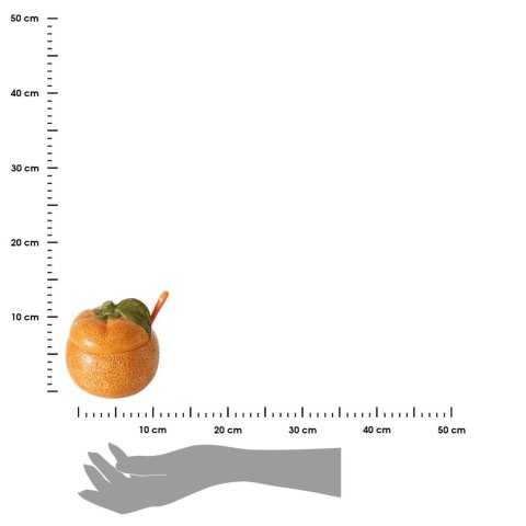 Ceramiczna cukiernica z łyżeczką Orange