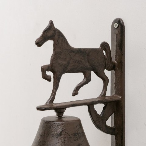 Dzwonek żeliwny ścienny z koniem Cabalo