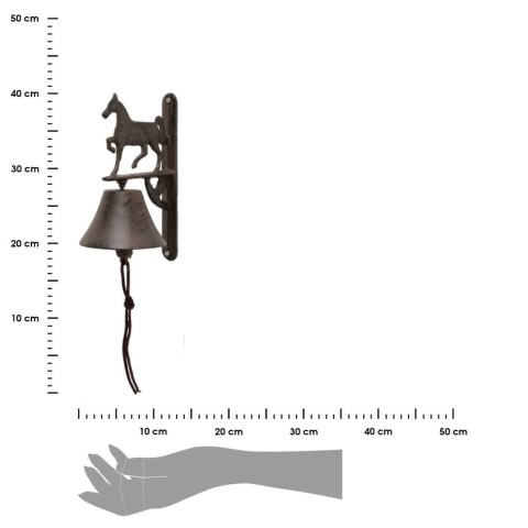 Dzwonek żeliwny ścienny z koniem Cabalo