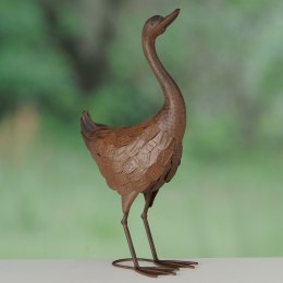 Figurka ogrodowa gęś z metalu vintage