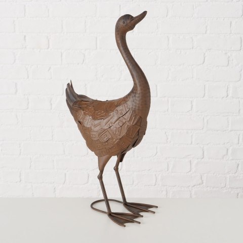 Figurka ogrodowa gęś z metalu vintage