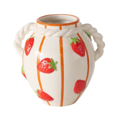 Wazon ceramiczny wzór w truskawki Fresas