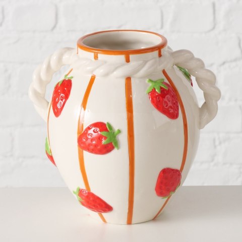 Wazon ceramiczny wzór w truskawki Fresas